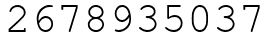 Число 2678935037.