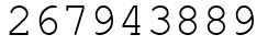 Число 267943889.