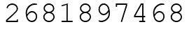 Число 2681897468.