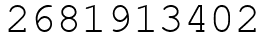 Число 2681913402.