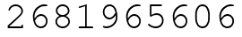 Число 2681965606.