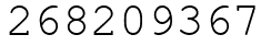 Число 268209367.