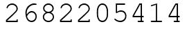 Число 2682205414.