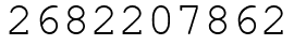 Число 2682207862.