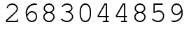 Число 2683044859.