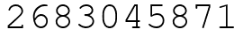 Число 2683045871.