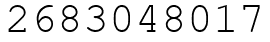Число 2683048017.