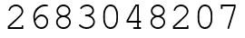 Число 2683048207.