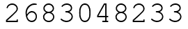 Число 2683048233.