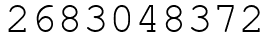 Число 2683048372.