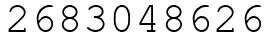 Число 2683048626.