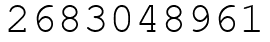Число 2683048961.