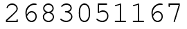 Число 2683051167.
