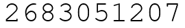 Число 2683051207.