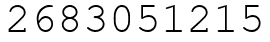 Число 2683051215.