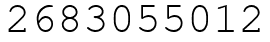 Число 2683055012.