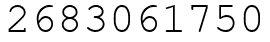 Число 2683061750.