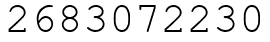 Число 2683072230.