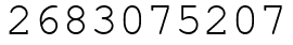 Число 2683075207.