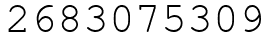 Число 2683075309.