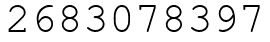 Число 2683078397.