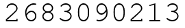Число 2683090213.
