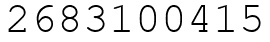 Число 2683100415.
