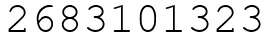 Число 2683101323.