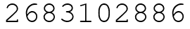Число 2683102886.