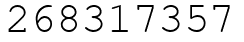 Число 268317357.