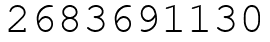 Число 2683691130.