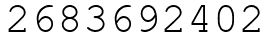 Число 2683692402.