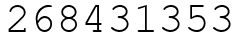 Число 268431353.