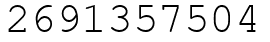Число 2691357504.