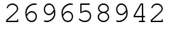 Число 269658942.