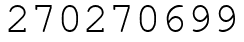 Число 270270699.