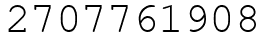 Число 2707761908.