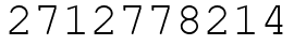 Число 2712778214.