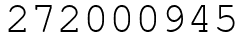 Число 272000945.