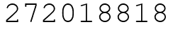 Число 272018818.