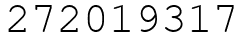 Число 272019317.