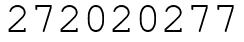 Число 272020277.