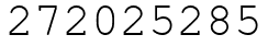 Число 272025285.