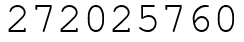Число 272025760.