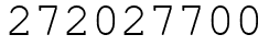 Число 272027700.