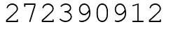 Число 272390912.