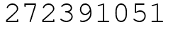 Число 272391051.