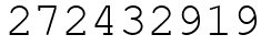 Число 272432919.