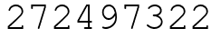 Число 272497322.