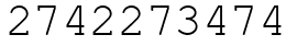 Число 2742273474.